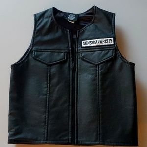 Leather vest for kids, Sons of Anarchy licensed apparel